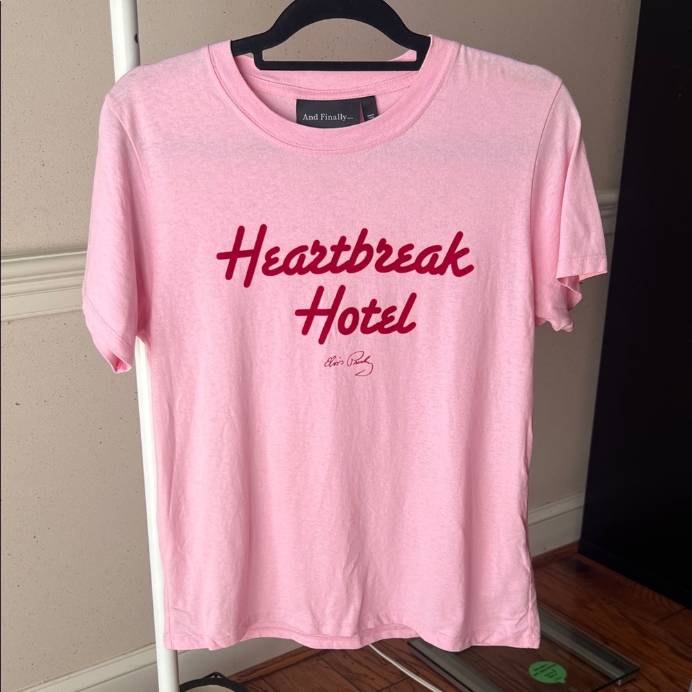 Topshop Pink Heartbreak Hotel Tee
